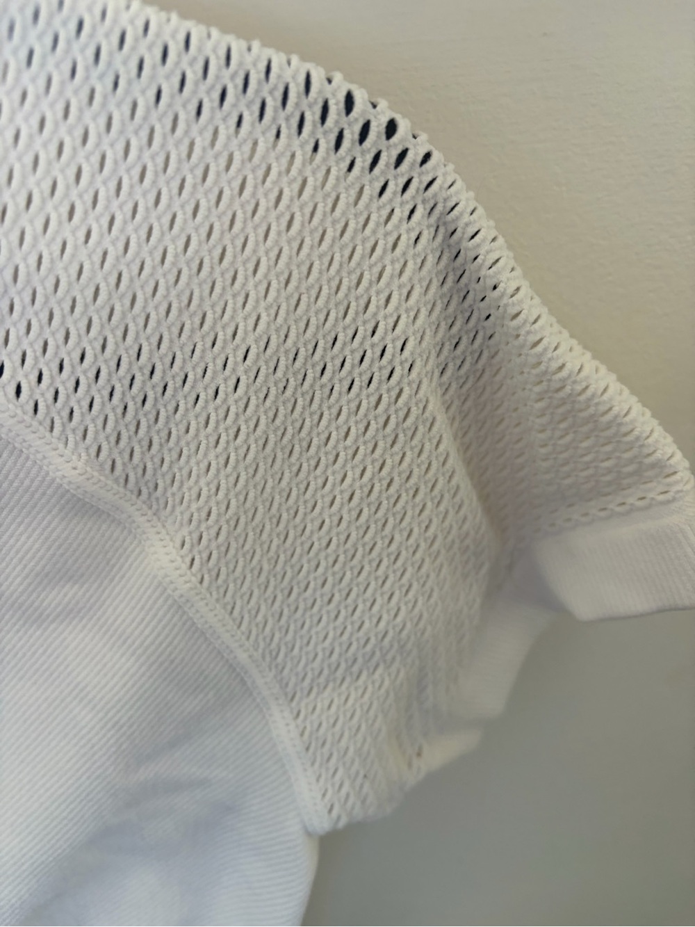 JoyLab White Ribbed Neck Cropped Tee - Picture 4 of 5